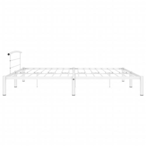 Sengestel 200x200 cm metal hvid
