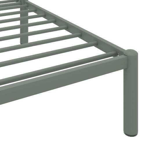 Sengestel 200x200 cm metal grå