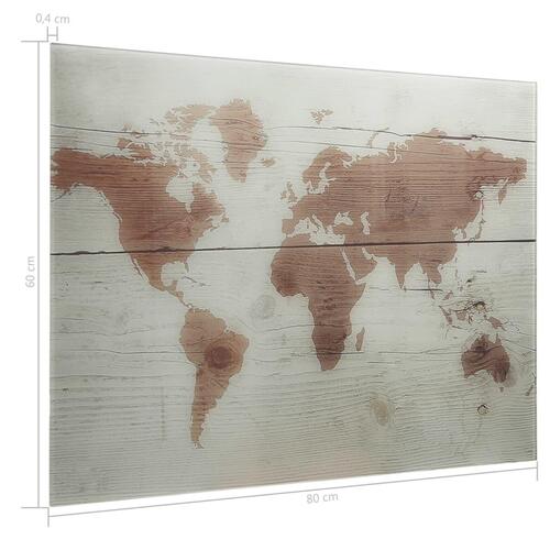 Vægmonteret magnetisk tavle 80x60 cm glas