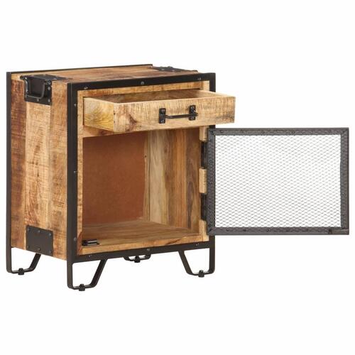 Sengeskab 43x30x51 cm massivt ru mangotræ