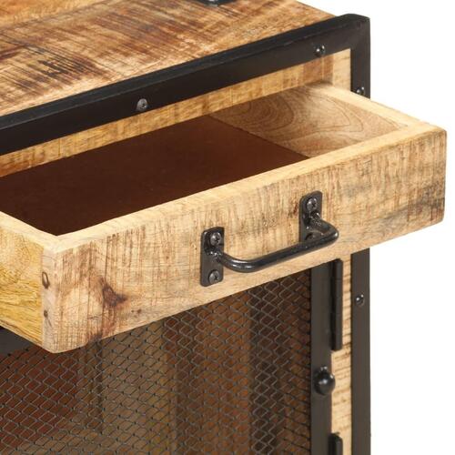 Sengeskab 43x30x51 cm massivt ru mangotræ