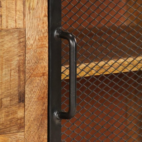 Skænk i massivt ru mangotræ - 100 × 31 × 60 cm, industrielt design