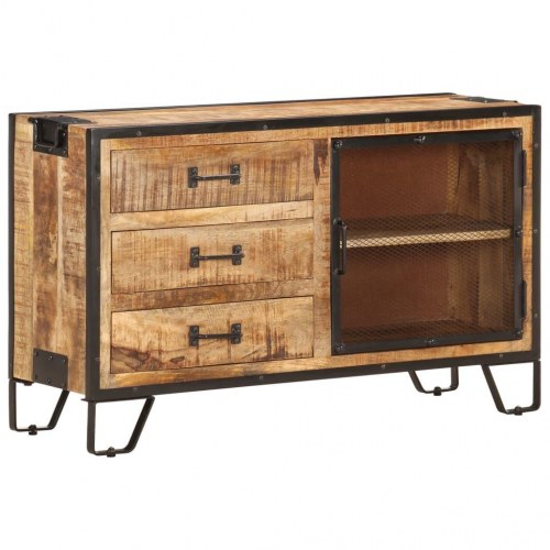 Skænk i massivt ru mangotræ - 100 × 31 × 60 cm, industrielt design