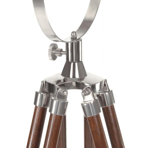 Gulvlampe med trefod i massivt mangotræ - højdejusterbar 120-180 cm, retro spotlampe