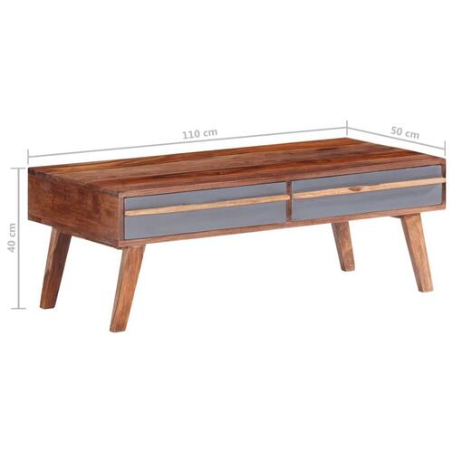 Sofabord 110x50x40 cm massivt sheeshamtræ