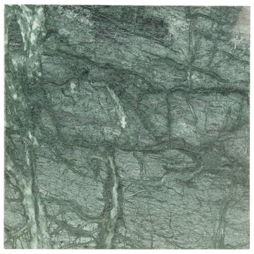 Sofabord 40x40x35 cm ægte sten med marmortekstur grøn