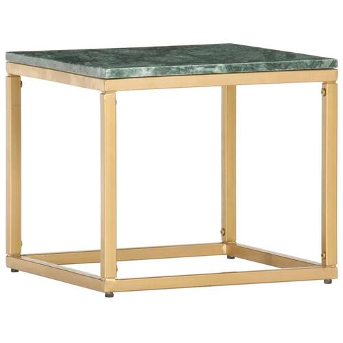 Sofabord 40x40x35 cm ægte sten med marmortekstur grøn