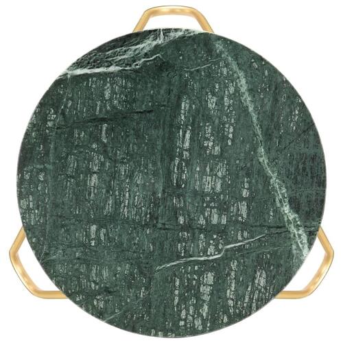 Sofabord 40x40x40 cm ægte sten med marmortekstur grøn