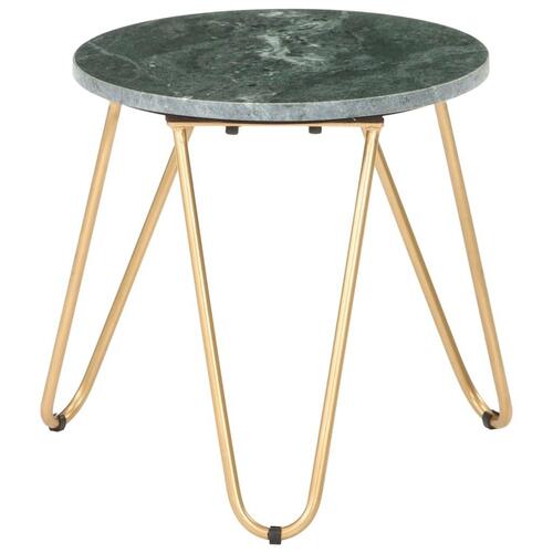 Sofabord 40x40x40 cm ægte sten med marmortekstur grøn