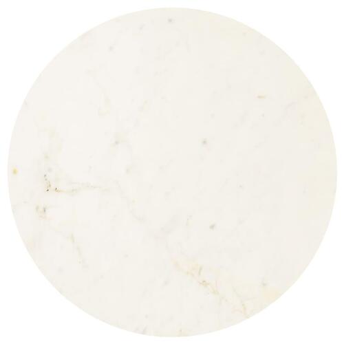Sofabord 40x40x40 cm ægte sten med marmortekstur hvid