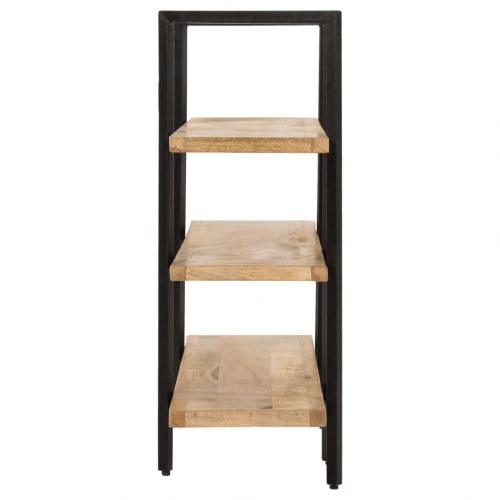 Bogreol m. 3 hylder 160x31x80 cm massivt mangotræ