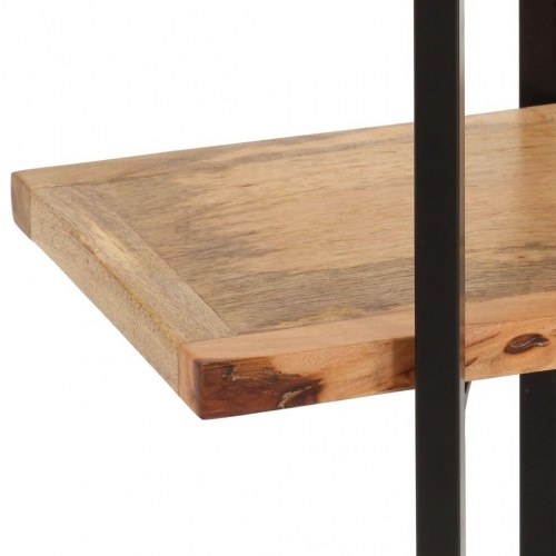 Bogreol m. 3 hylder 160x31x80 cm massivt mangotræ