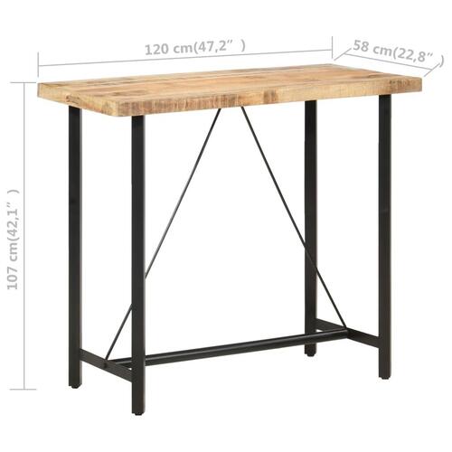 Barbord 120x58x107 cm ru mangotræ