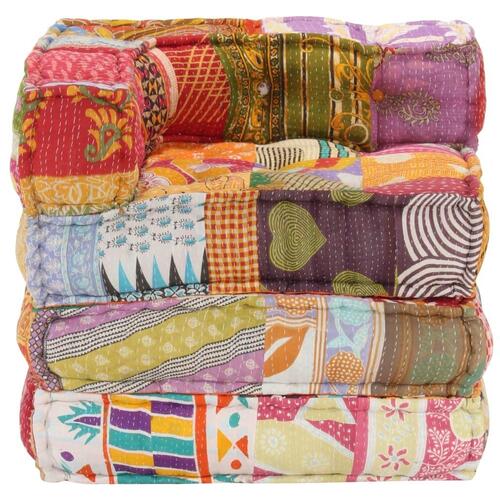 Modulpuf stof patchwork