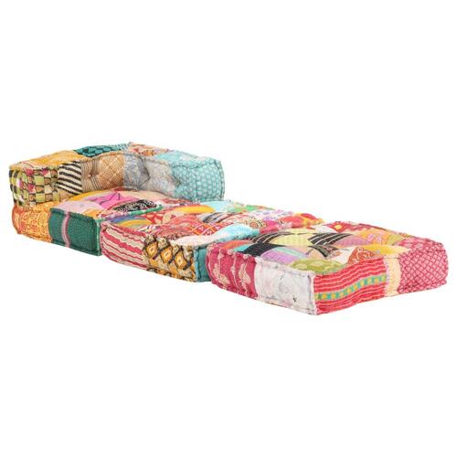 Modulpuf stof patchwork