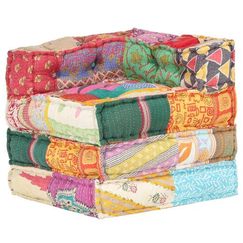 Modulpuf stof patchwork