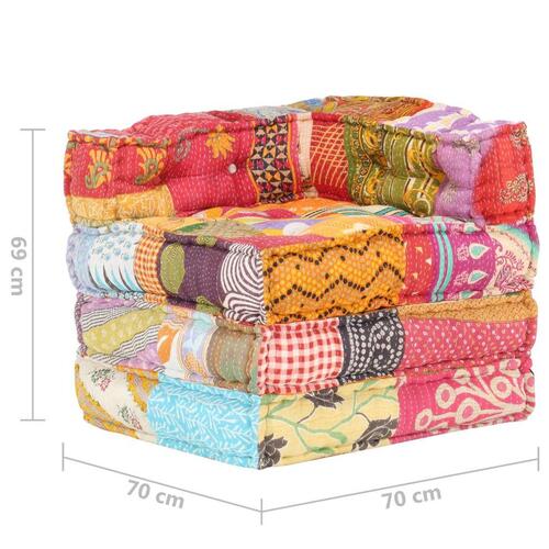 Modulpuf stof patchwork