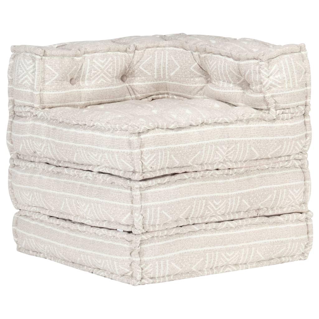 Puf modulær stof beige