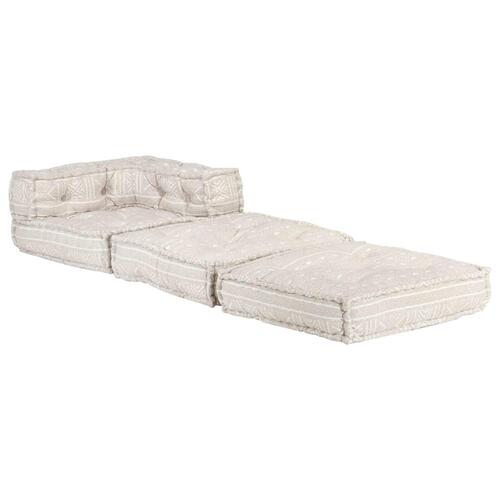 Puf modulær stof beige
