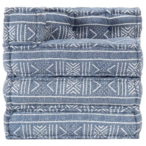 Modulær puf stof indigoblå