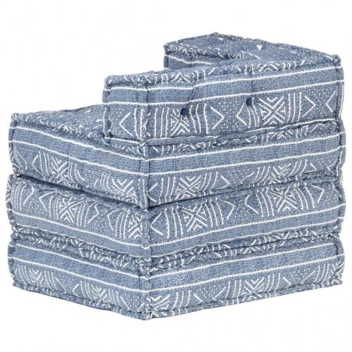 Modulær puf stof indigoblå