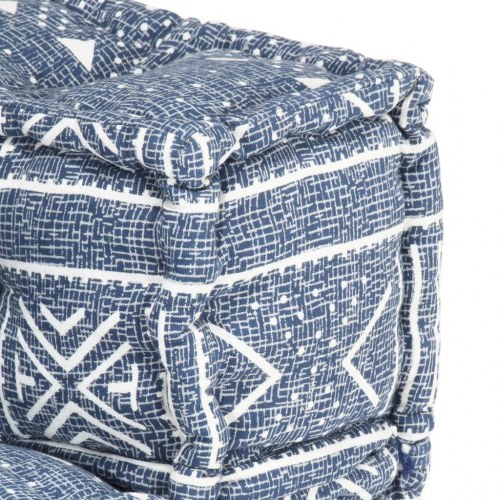 Modulær puf stof indigoblå