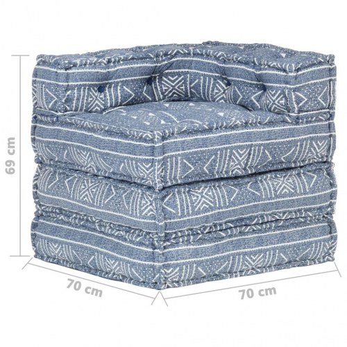 Modulær puf stof indigoblå