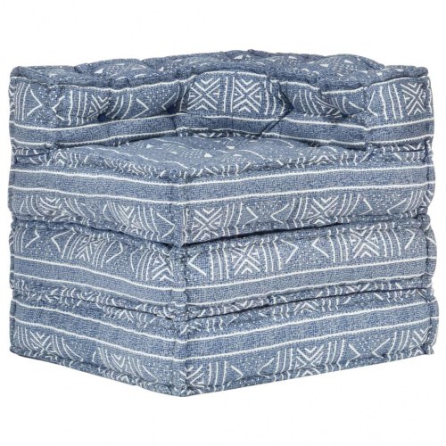 Modulær puf stof indigoblå