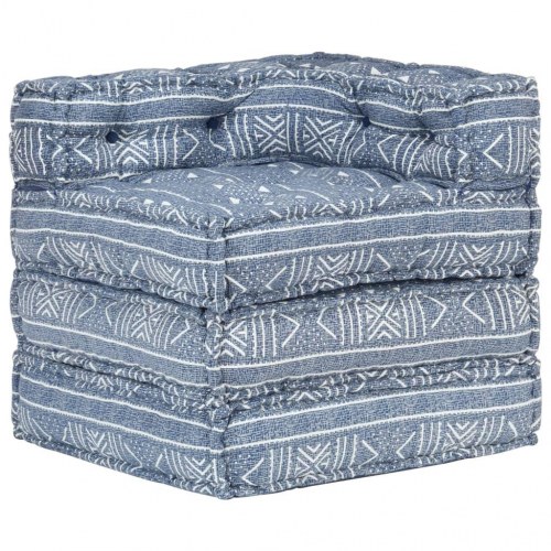 Modulær puf stof indigoblå