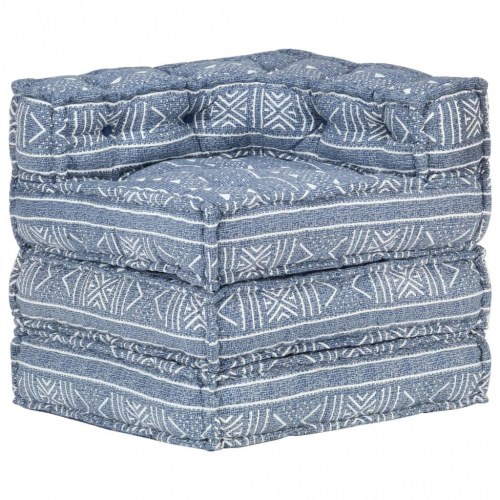 Modulær puf stof indigoblå