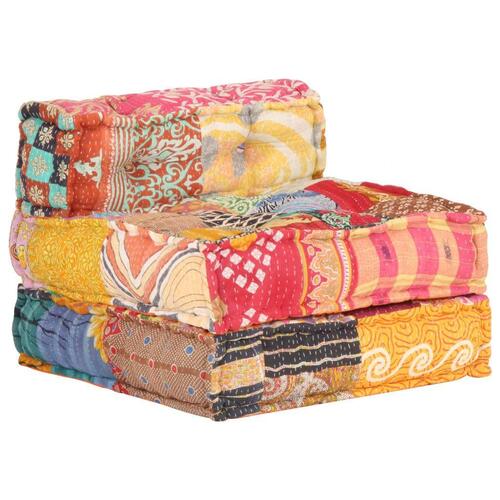 Modulpuf stof patchwork