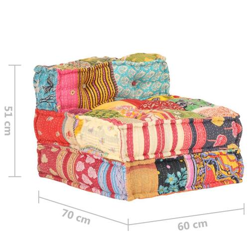 Modulpuf stof patchwork