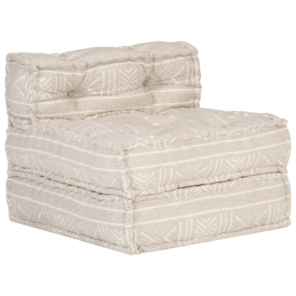Puf modulær stof beige