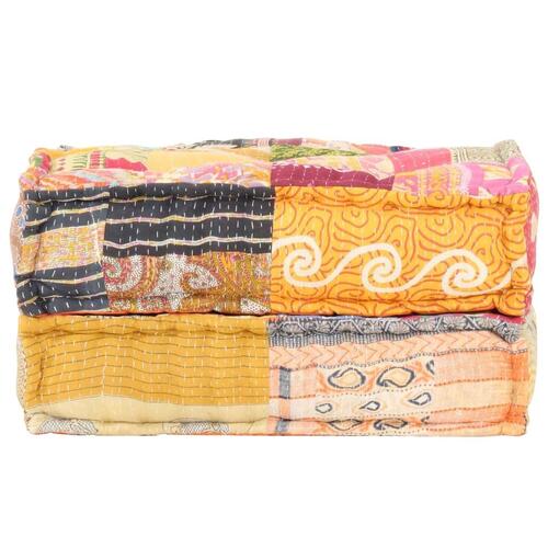 Puf med patchwork 60x70x36 cm stof