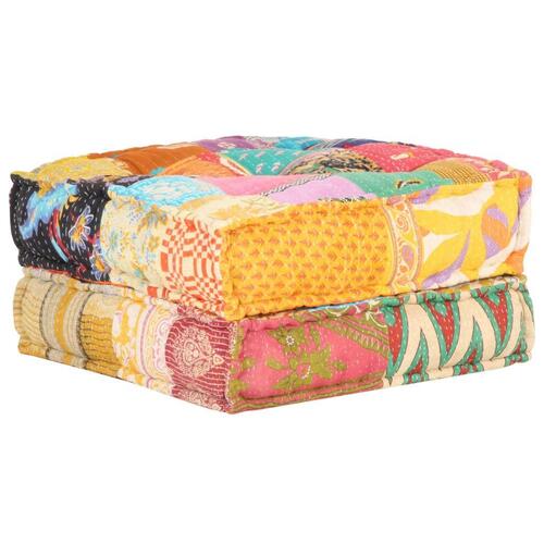 Puf med patchwork 60x70x36 cm stof