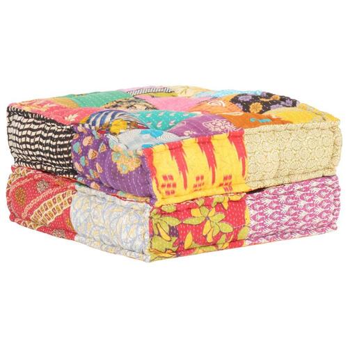 Puf med patchwork 60x70x36 cm stof