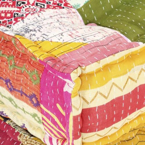 Modulpuf stof patchwork