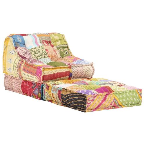 Modulpuf stof patchwork