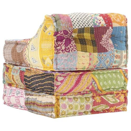 Modulpuf stof patchwork