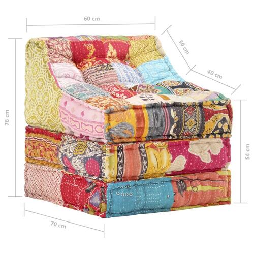 Modulpuf stof patchwork