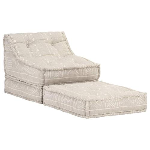 Puf modulær stof beige