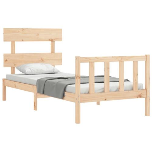Sengeramme uden madras 90x200 cm massivt fyrretræ