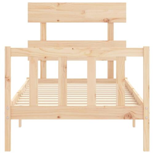 Sengeramme uden madras 90x200 cm massivt fyrretræ