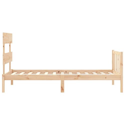 Sengeramme uden madras 90x200 cm massivt fyrretræ
