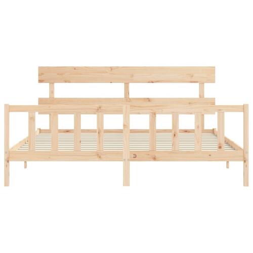 Sengeramme uden madras 200x200 cm massivt fyrretræ