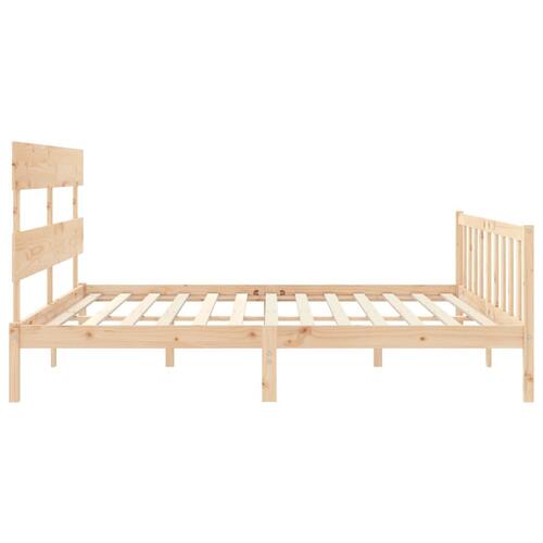 Sengeramme uden madras 200x200 cm massivt fyrretræ