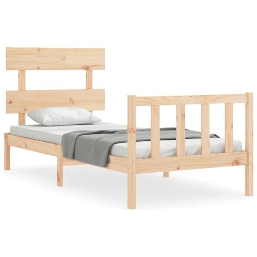 Sengeramme med sengegavl Small Single massivt træ