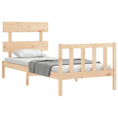 Sengeramme med sengegavl Small Single massivt træ