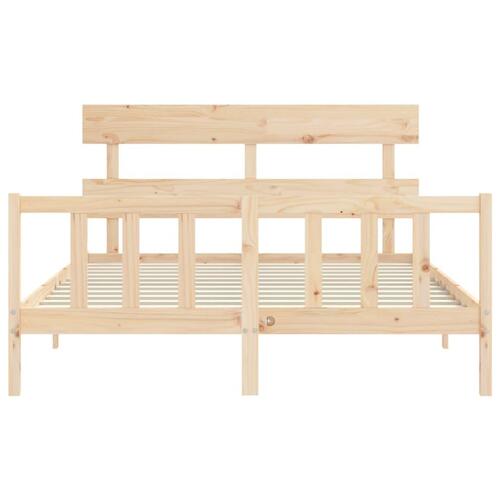 Sengeramme uden madras 160x200 cm massivt fyrretræ