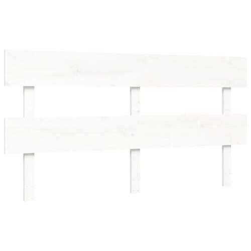 Sengeramme uden madras 160x200 cm massivt fyrretræ hvid